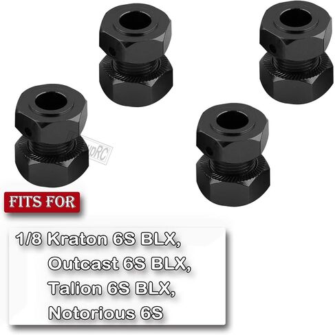ترقيات جزء ل 1/8 kraton/outcast/سيئة السمعة/talion 6s ، الألومنيوم 17 مم hex 5mm ممتدة وجوز عجلة وعجلة 17 مم وقفزات العجلة. in Saudi Arabia