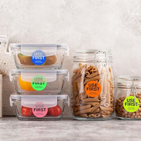 MOLAIN 3000 PCS 1.5 بوصة استخدم الملصقات الأولى ، 6 لفات إدارة المخزون ملصقات دائمة مطعم مطعم الجودة خدمة الطعام في FIFO ، 6 ألوان in Kuwait