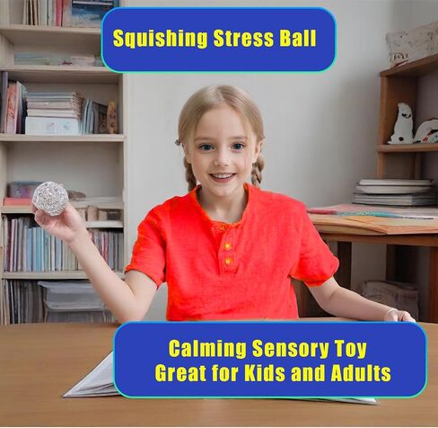 ASMR Toys, Crunchy Stress Ball, Squishy Fidget Toys for Adults and Kids, Auditory and Tactile Dual Anxiety Relief Sensory Toy Stress Ball in Saudi Arabia