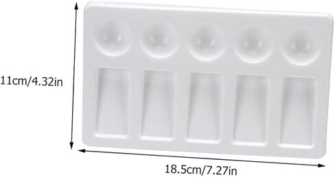 3Pcs Color Mixing Palette Rectangle Paint Tray for Watercolor Pigment Mixing Lightweight Portable for Artists and DIY Crafts in Saudi Arabia