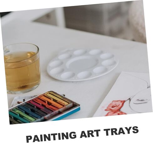 Uonlytech Thick 3pcs Pigment Trays for Students Multi-Color Art Paint Palette for Watercolor and Acrylic Painting for Home Use and Crafting in Saudi Arabia