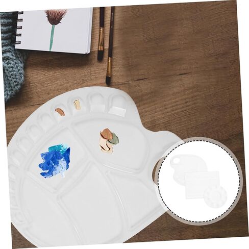 Uonlytech Thick 3pcs Pigment Trays for Students Multi-Color Art Paint Palette for Watercolor and Acrylic Painting for Home Use and Crafting in Saudi Arabia