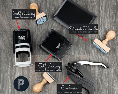 Custom Logo Embosser Seal – Personalized Stamp with Your Own Design | Custom Business, Notary, or Branding Seal | 1" x 5/8" in Kuwait