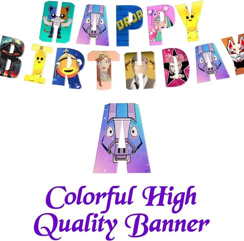 Gaming Birthday Decoration Supplies, Video Game Banner, Tablecloth, Balloons, Toppers in Saudi Arabia