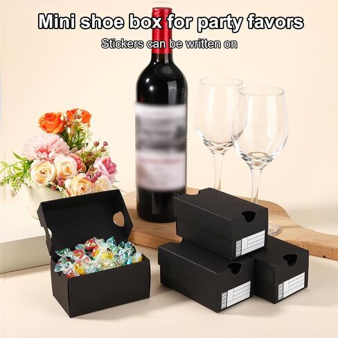 36pcs Mini Shoe Gifts Boxes, Black Sports Theme Party Gifts Box Small Gift Case Small Sneaker Boxes Party Favor Box for Cookies Snacks Candies in Saudi Arabia
