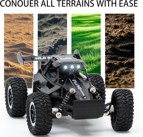 سيارات التحكم عن بعد RC CARS 1:16 جميع التضاريس Monster Truck LED LED HELDHOLS ، Outdoor 2WD OFF ROAD HOPBY RC 2.4GHz HIGH ، 20 KM/H RC CAR TOYS GIFT FOR KIDS BOYS 3 4 5-12 (Black) in Kuwait