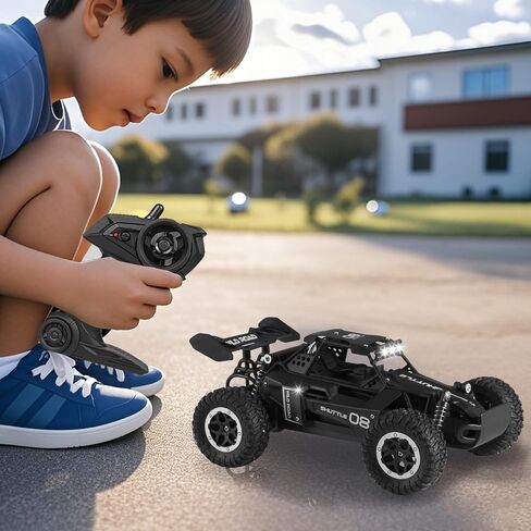 سيارات التحكم عن بعد RC CARS 1:16 جميع التضاريس Monster Truck LED LED HELDHOLS ، Outdoor 2WD OFF ROAD HOPBY RC 2.4GHz HIGH ، 20 KM/H RC CAR TOYS GIFT FOR KIDS BOYS 3 4 5-12 (Black) in Kuwait
