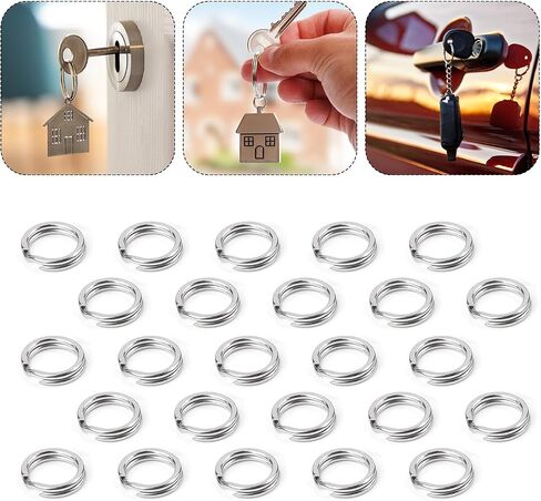 50pcs تقسيم حلقات ، 8 ملم O Ring Connectors حلقات سلسلة مفاتيح الفولاذ المقاوم للصدأ حلقات تقسيم للمجوهرات صنع مفاتيح السيارات المعدنية in Saudi Arabia
