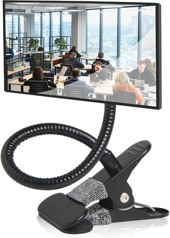 Clip On Cubicle Mirror, Computer Rearview Mirror, Convex Mirror for Personal Safety or Security Cabinet Desk Rear View Monitors (6.7 X 2.9" Rectangle Mirror) by CQNET in Saudi Arabia