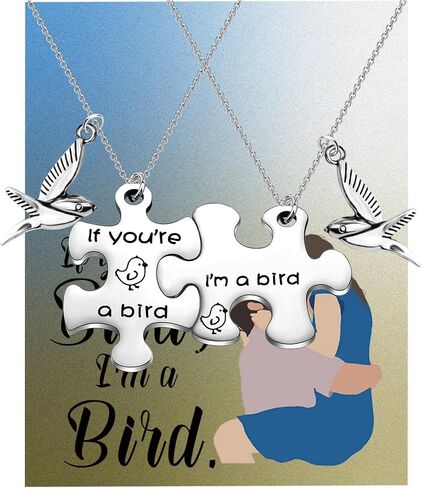 SEIRAA If You're A Bird I'm A Bird Keychain The Notebook Movie Jewelry Couple Keychain GiftF-9PBI in Saudi Arabia
