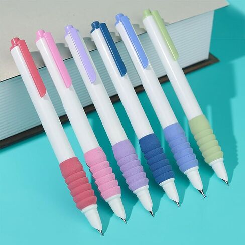 6 Pieces Refillable & Retractable Fountain Pen, Extra Fine Nib 0.38mm(Contrast Colors) in Saudi Arabia