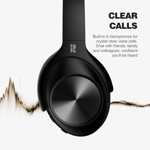 Bluetooth Headphones, Hybrid Active Noise Cancelling Wireless Headphones Over Ear with Microphone, 140H Playtime, Transparency Mode, Deep Bass, Clear Calls, Comfort fit for Travel, Home Office in Kuwait