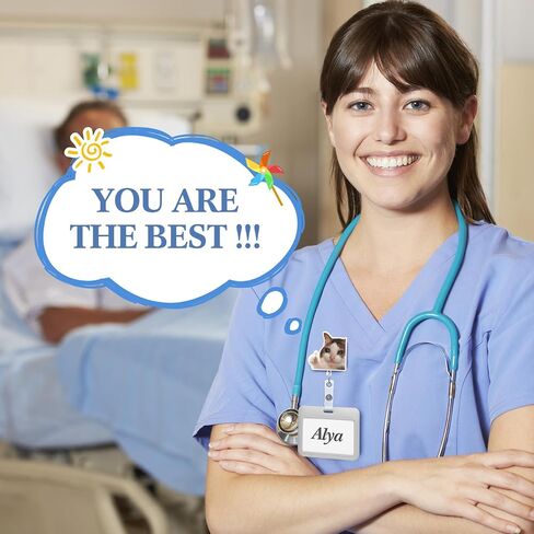 VICENPAL 3 PCS مضحك شارة بكرة الراكون الهامستر قطة شارة الشارة اللطيفة قابلة للتراجع عن حامل مقطع مضحك مع مقطع هدية نايلون متين للممرضة دكتور مكتب العامل بطاقة هوية ديكور بطاقة in Saudi Arabia