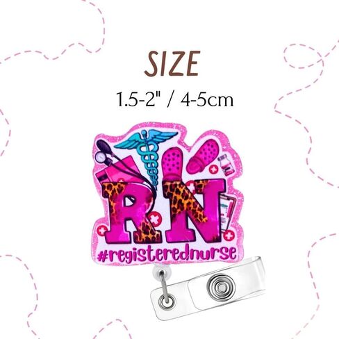 CNA Badge Reel for Certified Nurse Assistant Holder Retractable with ID Clip; Bling Glitter CNA Accessories Essentials Supplies with Alligator Clip for Office Hospital Work Nurses Gifts in Saudi Arabia