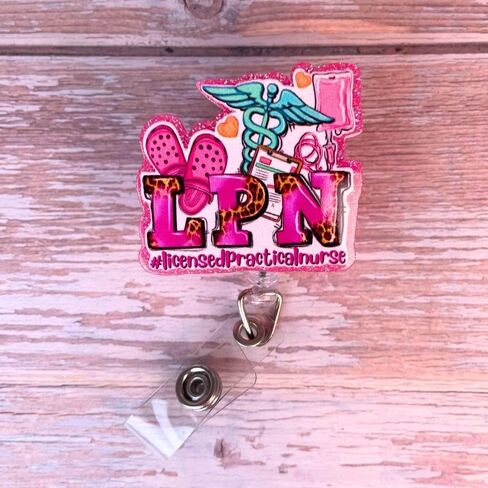 CNA Badge Reel for Certified Nurse Assistant Holder Retractable with ID Clip; Bling Glitter CNA Accessories Essentials Supplies with Alligator Clip for Office Hospital Work Nurses Gifts in Saudi Arabia