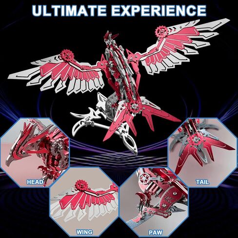 3D Metal Puzzles for Adults, 3D Metal Model Kits, 3D Puzzle Mechanical Eagle Models Kits for Men Teens and Students in Saudi Arabia
