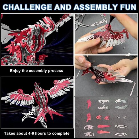 3D Metal Puzzles for Adults, 3D Metal Model Kits, 3D Puzzle Mechanical Eagle Models Kits for Men Teens and Students in Saudi Arabia