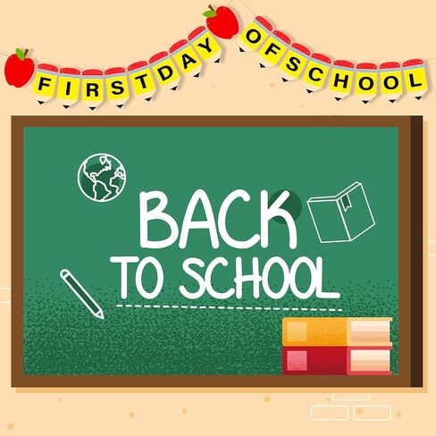 First Day of School Pencil Banner for Back with School Garland Decorations Crayons Pencils Felt Bunting Banners for Classroom Decorations Party Supplies in Saudi Arabia