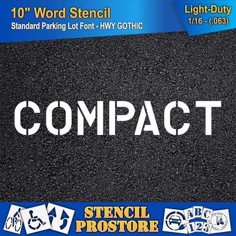 Pavement Marking Stencils - 10 inch Compact Stencil - 10" x 61" x 1/16'' (63 mil) - Light-Duty in Saudi Arabia