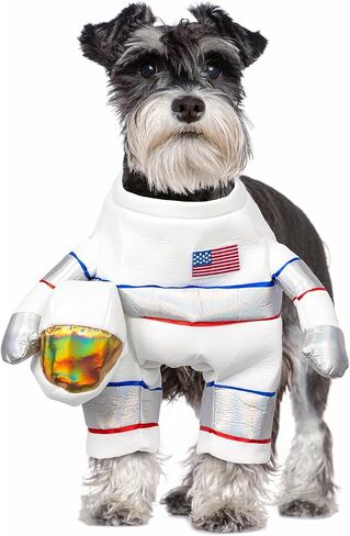 DELIFUR Dog Halloween Astronaut Costume - Pet Dress Up Spacesuit Funny Apparel Uniform Adjustable Cosplay Outfit for Medium Dog (Astronaut, Large) in Saudi Arabia