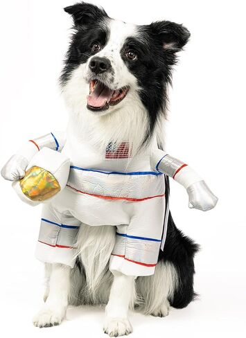 DELIFUR Dog Halloween Astronaut Costume - Pet Dress Up Spacesuit Funny Apparel Uniform Adjustable Cosplay Outfit for Medium Dog (Astronaut, Large) in Saudi Arabia