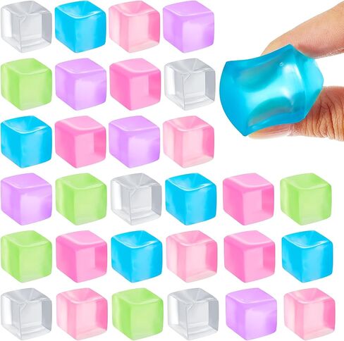 Poen 30 pcs كرات الإجهاد تململ ألعاب مكعب ألعاب تململ الإجهاد كرات المكعب الحسية 0.98 × 0.98 بوصة للبالغين هدايا الحفلات والألوان العشوائية (لون المعكرون) in Saudi Arabia