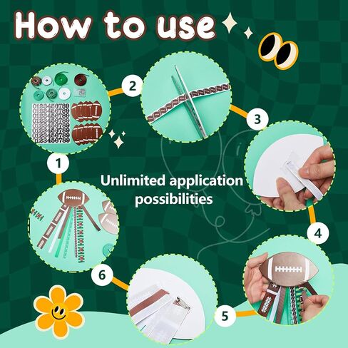 20 Sets Homecoming Mum Pin Kit with 7 Football Cheer Ribbons 20 Cardboard Discs 2 Number Stickers 0-9 22 Brooch Clasp Pins for Football Corsage Team Spirit Homecoming Dancing Favors in Saudi Arabia