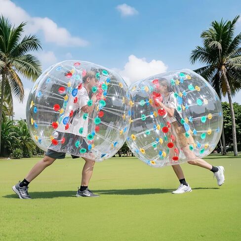 VEVOR Inflatable Bumper Ball, 4FT/5FT Body Sumo Zorb Balls for Teen, 0.8mm Thick PVC Human Hamster Bubble Balls for Outdoor Team Gaming Play, Bumper Bopper Toys for Garden, Yard, Park in Saudi Arabia