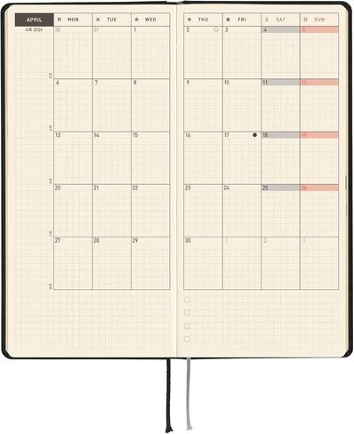 Hobonichi Techo 2026 Weeks – Paper Series: Black Gingham (English, Tall & Slim, January Start) in Saudi Arabia
