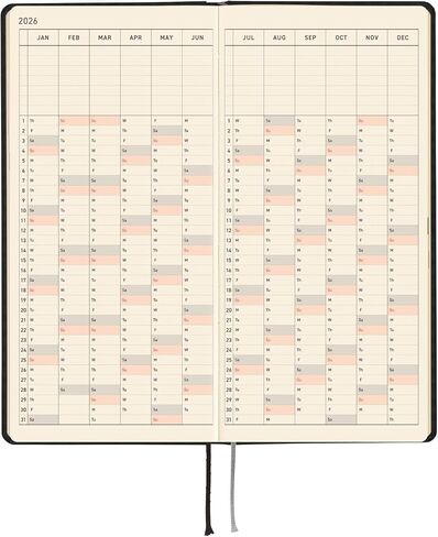 Hobonichi Techo 2026 Weeks – Paper Series: Black Gingham (English, Tall & Slim, January Start) in Saudi Arabia