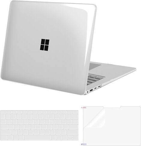 Mosiso متوافق مع Microsoft Surface Laptop 15 بوصة العلبة السابعة Copilot+ PC 2025 2024 إطلاق شاشة اللمس طراز 2037 ، قذيفة صلبة بلاستيكية مع غلاف الشاشة والوحة المفاتيح ، الأسود in Saudi Arabia