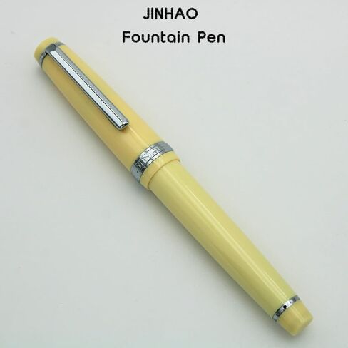 JINHAO 82 Fountain Pen - Acrylic Material Pen Barrel, Iridium Medium Nib with Ink Converter Smooth Writing Pen Classic Design Avocado Green (Silver Trim, M) in Kuwait