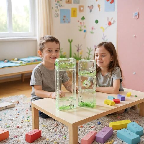 Panda Sensory Liquid,Liquid Hourglass,Sensory Toys,ASMR Alternative, Liquid Motion Bubbler,Decorative Stress Relief Desktop Accessory,Sensory Play Toy for Desk Décor Office in Saudi Arabia