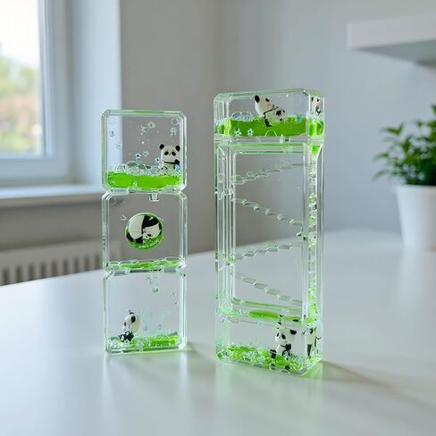 Panda Sensory Liquid,Liquid Hourglass,Sensory Toys,ASMR Alternative, Liquid Motion Bubbler,Decorative Stress Relief Desktop Accessory,Sensory Play Toy for Desk Décor Office in Saudi Arabia
