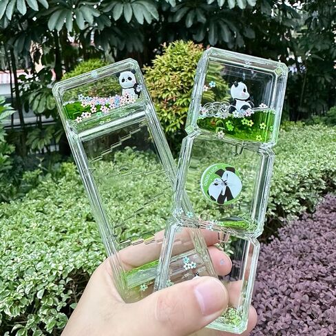 Panda Sensory Liquid,Liquid Hourglass,Sensory Toys,ASMR Alternative, Liquid Motion Bubbler,Decorative Stress Relief Desktop Accessory,Sensory Play Toy for Desk Décor Office in Saudi Arabia