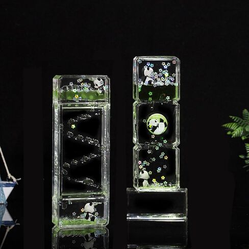 Panda Sensory Liquid,Liquid Hourglass,Sensory Toys,ASMR Alternative, Liquid Motion Bubbler,Decorative Stress Relief Desktop Accessory,Sensory Play Toy for Desk Décor Office in Saudi Arabia