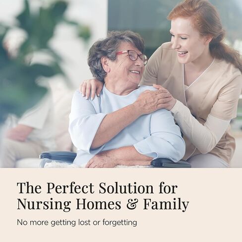 ملصقات الملابس لمنزل التمريض الأبيض [60pcs] - علامات الاسم للملابس والأدوات والضروريات المنزلية - عصا الغسيل الشخصية على الملصقات - ملصق اسم القماش المخصص قابلة للغسل (1.2 "x0.5") in Kuwait