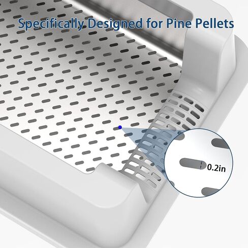 2Pack صندوق القمامة الفولاذ المقاوم للصدأ للاصطدام لكرات الصنوبر ، مربع فضلات القطط المعدنية المغلقة مع غطاء ، جوانب عالية ، تسرب مضاد للوراين in Kuwait