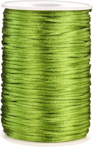 Fuvarie Champagne Beige Poly Satin Cord Ribbon Twine 2.5mm for Hand-Woven Tassels Crafts Knotting Knitting Necklace Bracelet Beading Macramé Jewelry Making Sewing in Saudi Arabia