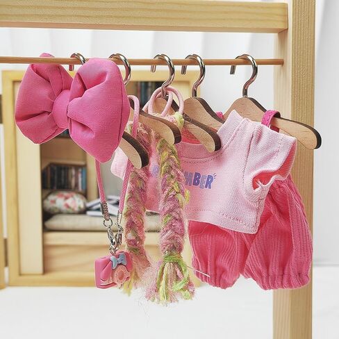 دمية ملابس-زي بلعب الأدوار الملك | معطف Cape Coat المكون من 3 قطع لـ 17 سم LBB ، ويشمل: Little King Crown ، و White Fralled Round Top ، و Red Cape--لم يتم تضمينه in Kuwait