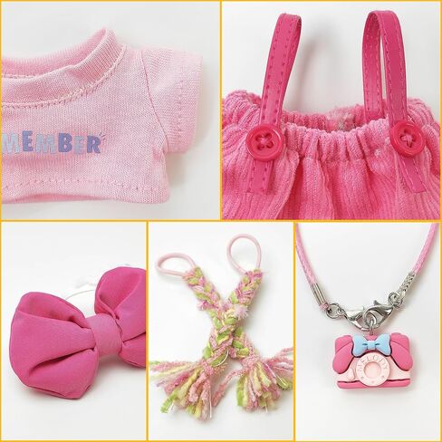 دمية ملابس-زي بلعب الأدوار الملك | معطف Cape Coat المكون من 3 قطع لـ 17 سم LBB ، ويشمل: Little King Crown ، و White Fralled Round Top ، و Red Cape--لم يتم تضمينه in Kuwait