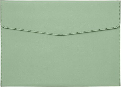 PATIKIL PU Leather A4 File Folder, Document Holder Filing Organizer Portfolio Envelope Folder Case with Snap Closure for Letter Receipt Style 2, Green in Saudi Arabia