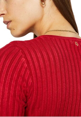 فستان سترة نسائي بأكمام طويلة وطيات مضلعة من GUESS in Kuwait