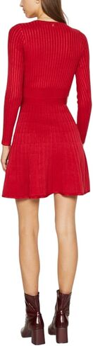 فستان سترة نسائي بأكمام طويلة وطيات مضلعة من GUESS in Kuwait