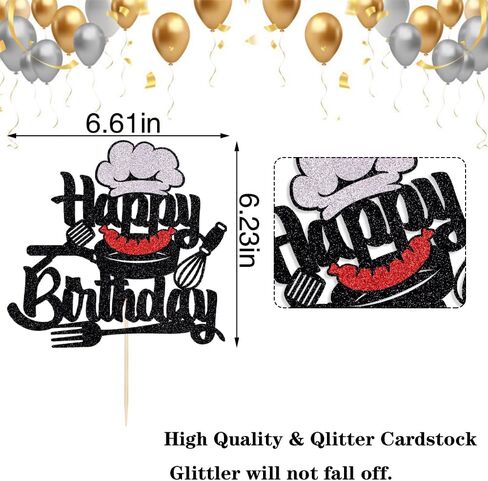 Fishing Cake Topper，Fisherman Birthday Party Decorations，Outdoor Fishing Themed Cake Decoration，Boys and Girls Birthday Party Decorations Black flash in Kuwait
