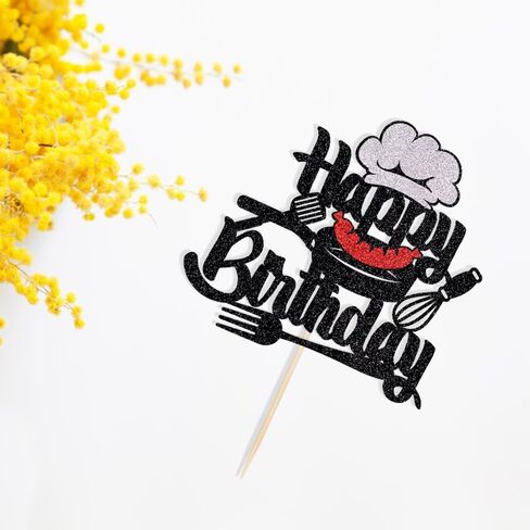 Fishing Cake Topper，Fisherman Birthday Party Decorations，Outdoor Fishing Themed Cake Decoration，Boys and Girls Birthday Party Decorations Black flash in Kuwait