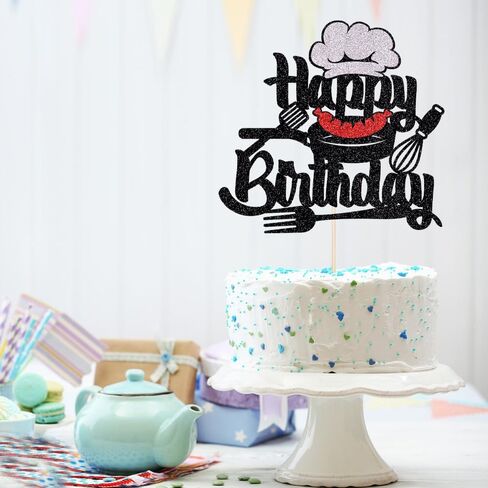 Fishing Cake Topper，Fisherman Birthday Party Decorations，Outdoor Fishing Themed Cake Decoration，Boys and Girls Birthday Party Decorations Black flash in Kuwait