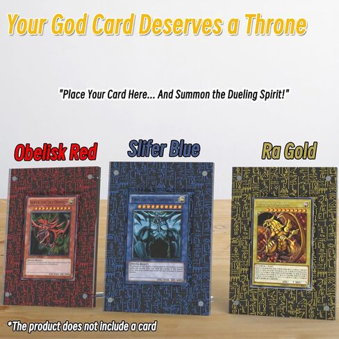3 عرض بطاقات الإله المصرية ، متوافق مع بطاقات Yugioh Slifer/Obelisk/RA ، إطارات مجموعة الأسطوريات الأكريليك TCG (العرض الثلاثي) in Saudi Arabia