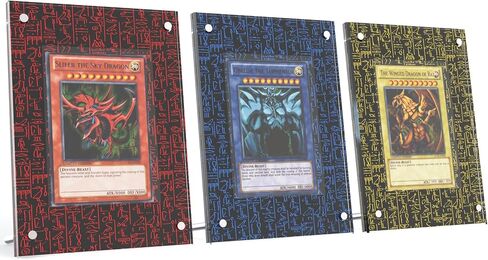 3 عرض بطاقات الإله المصرية ، متوافق مع بطاقات Yugioh Slifer/Obelisk/RA ، إطارات مجموعة الأسطوريات الأكريليك TCG (العرض الثلاثي) in Saudi Arabia