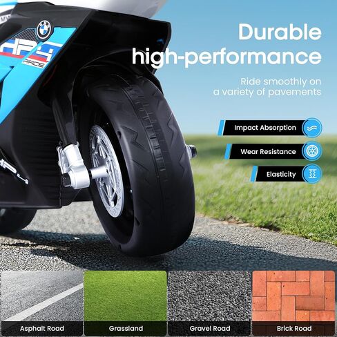 [2025 تم ترقيته] دراجة نارية كهربائية BMW 12V المرخصة لـ Alphakids ، و 3 إلى 3 إلى 5 سنوات ، وخفيفة الوزن ، وسهلة الركوب مع العكس ، والمصباح الأمامي ، والقرن ، و MP3/USB ، وتصميم مستقر آمن (Charm Red) in Kuwait
